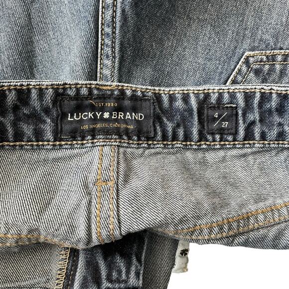 Lucky Brand Womens Jean Shorts Size 4/27 Mid Rise The Boyfriend Short Blue Denim - Picture 3 of 11